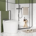 thumbnail image 2 of Roromall Smart Toilet, Auto Flush Smart Toilet, Modern Toilet for Bathroom, Elongated Smart Tankless Toilet with Heated Seat, Foot Sensor Operation, Automatic Flush, LED lights, 2 of 9