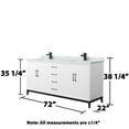 thumbnail image 5 of Wyndham Collection WCH818172DWZCMUNSMXX Amici 72" Free Standing Double Basin Vanity Set -, 5 of 7