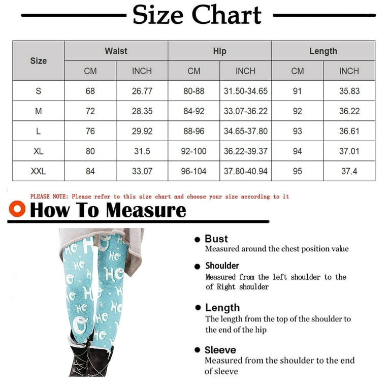 Knosfe Petite Leggings for Women Petite Length Tummy Control Sweater Soft  7/8 Women Tights Ankle Length Xmas Christmas Letter Print Womens Pants High