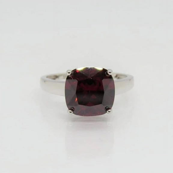 Maa Karni Natural Garnet Ring 10x10 mm 5.50 Ct. Birthstone Ring,Anniversary Gifts, Thin Stacking Ring Hers, Gift For Her, Gift For Him Delicate Promise Ring for Her, Dainty Stackable Ring