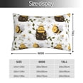 thumbnail image 2 of Zufioo Honey Bee Insect Print Double-Sided Throw Pillow Cover, Pillow Protector Home Decor - With Hidden Zipper, Suitable for Bedroom, Living Room, Car Interior-20"x30", 2 of 6