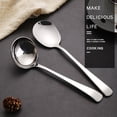 thumbnail image 4 of Wosthever Cucharas de café y té de acero inoxidable con mango largo, cuchara para postre de arroz, utensilios de cocina, cubiertos, de comedor, Mostrada Cuchara sopera, 4 of 6