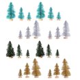 thumbnail image 2 of ziyahi Christmas Mini Tree Home Office Hotel Tabletop Decor Holiday Desktop Ornament, 24 Pcs/set, 3-tier Tree, 2 of 8