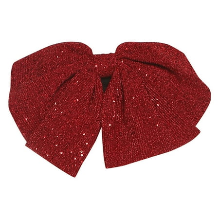 Big Discount Fashion Women s Solid Color Mesh Glitter Big Bow Tie Back Strapless Bra Stylish and Elegant Design for Special Occasions Festive Stocking|100%Polyester Red Sopatenor