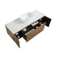 thumbnail image 3 of Simon 60 Inch Wall Mount Vanity With a Porcelain Vessel Sink, 3 of 5