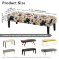 thumbnail image 7 of FKELYI Halloween Pumpkin Black Cat Bat Print Bench Cover Anti-Dust Dining Bench Covers for Bedroom Living Room Rectangle Seat Cushion Protector Furniture Slipcover, 7 of 7