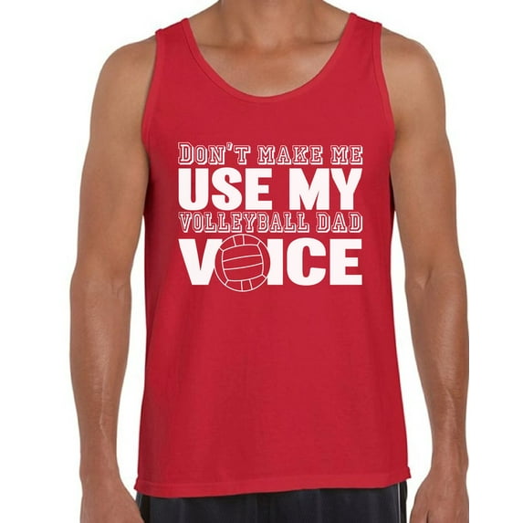 Awkward Styles Men's Volleyball Dad Voice Sporty Father`s Graphic Tank Tops Gift for Dad