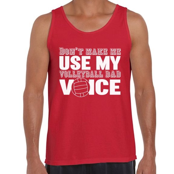 Awkward Styles Men's Volleyball Dad Voice Sporty Father`s Graphic Tank Tops Gift for Dad