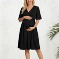 thumbnail image 2 of Maternity Dress for Women Maternity And Nursing Dress Soft Slim Fit Summer Short Sleeve Comfortable Postpartum Wear Maternity Clothes, 2 of 4