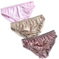 thumbnail image 1 of Bragas de seda morera para mujer, bikini sexy de satén, ropa de playa, pantalones cortos de natación, paquete de 3, 1 of 5