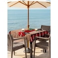 thumbnail image 2 of Outdoor Tablecloth with Umbrella Hole and Zipper, Red Truck Christmas Square Table Cloth 54x54 Inch Waterproof Tablecloth, Plaid Xmas Tree Snowflake Vintage Picnic Table Cover for Patio Camping, 2 of 7