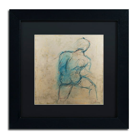 Trademark Fine Art "Iron Man" Canvas Art by Joarez, Black Matte, Black Frame