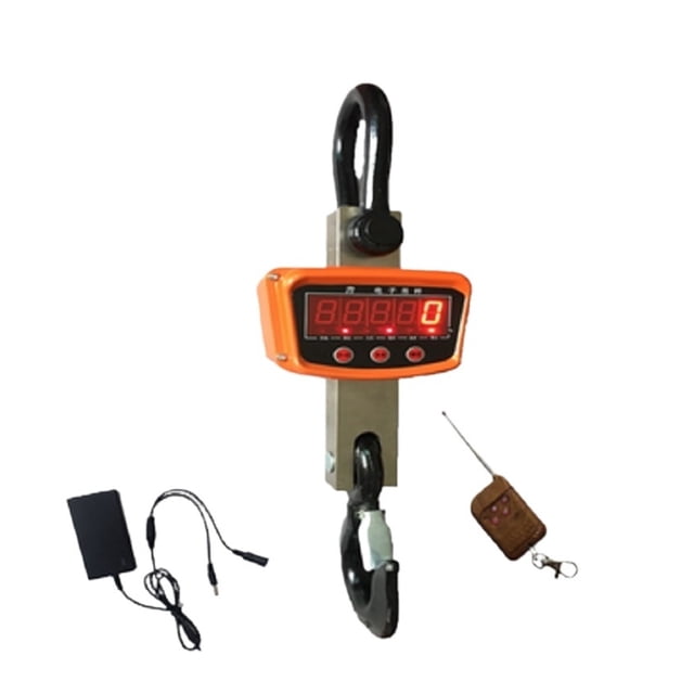 Balance-grue de Manutention Électrique Numérique 2T/2000kg Rouge Ou Verte avec Écran, Batterie au lithium et Télécommande Sans Fil, Très Robuste