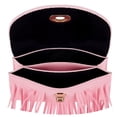 thumbnail image 4 of Women's Faux Patent Leather Fringe Crossbody Purse with Detachable Vegan Leather Strap, 4 of 4