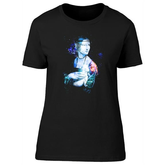 Girl With Baby Rat Galaxy T-Shirt Women -Image by Shutterstock, Female Small