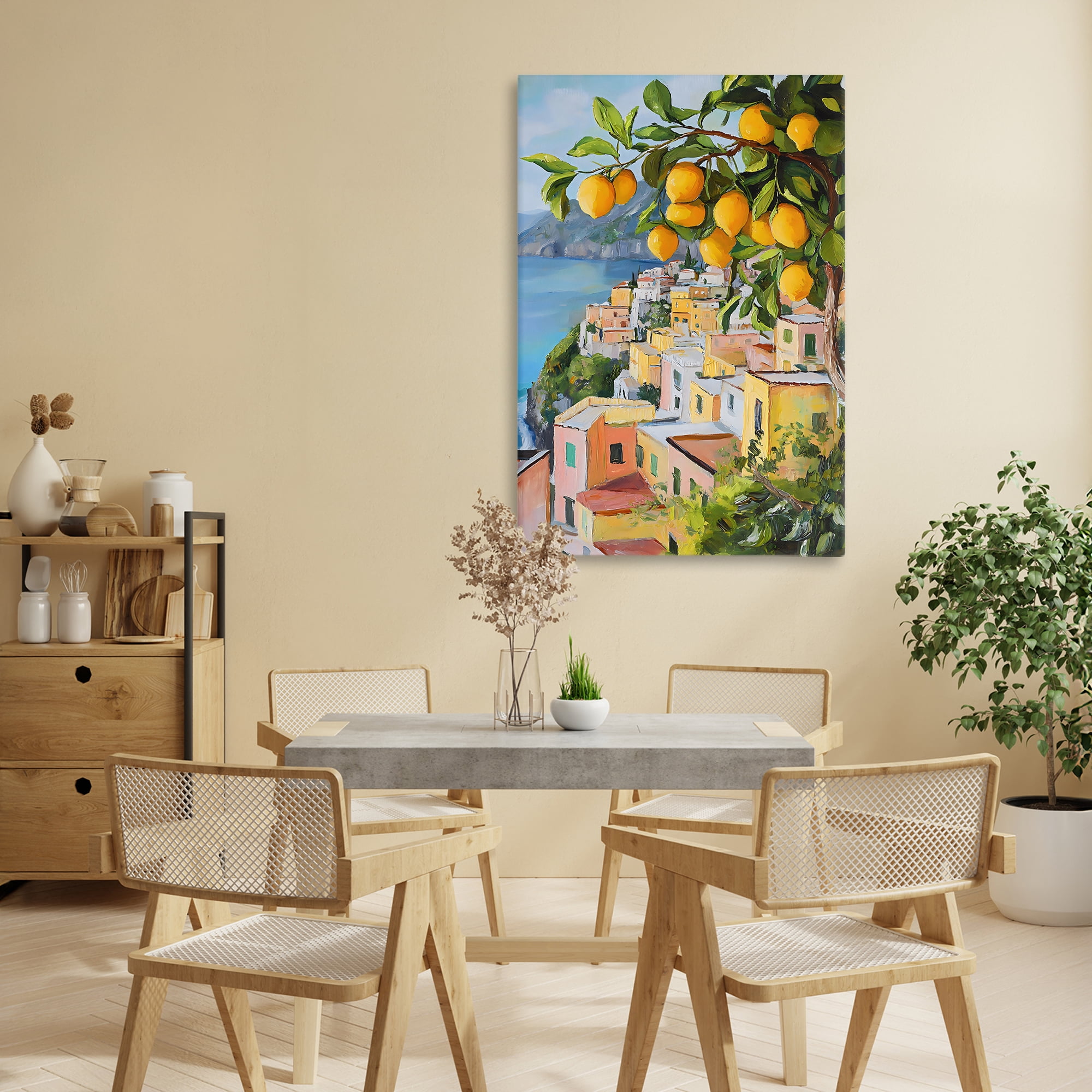 Stupell Industries Mediterranean Lemon Tree Scenery Canvas Wall Art, design by Creative Studio