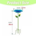 thumbnail image 3 of Metal Flower Bird Feeder with Stake, No Mess Bird Feeder Automatic Bird Feeder, Bird Baths for Outdoors, Bird Cage Feeder, Garden Flower Small Birdbath for Garden Decor 1Pcs, 3 of 9
