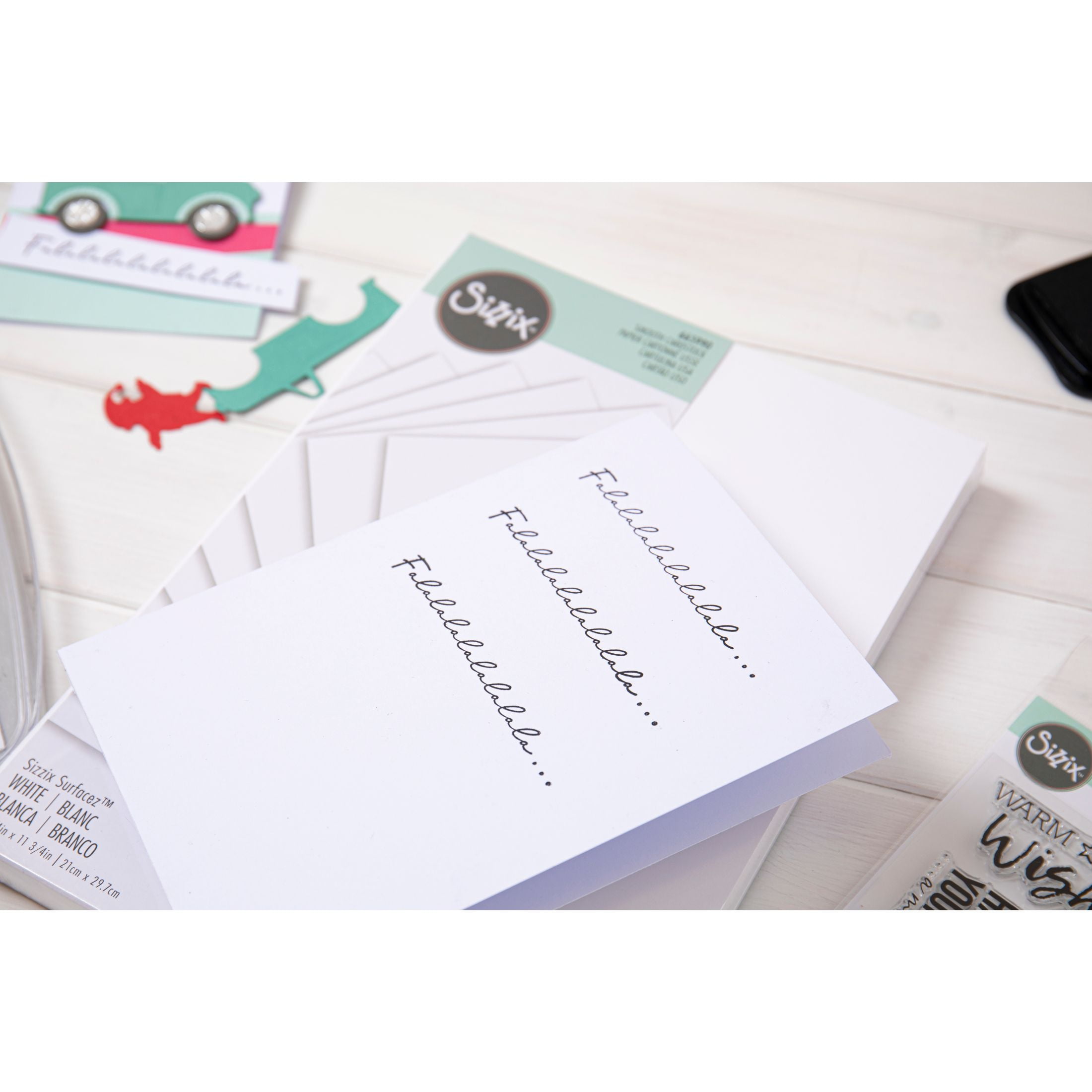 Sizzix Surfacez Smooth Cardstock 270gms 8.25"X11.75" 60/Pkg-Black, Ivory & White