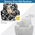 thumbnail image 4 of FOR U DESIGNS Black Camo Pattern Recliner Chair Covers 4-Pieces Stretch Recliner Armchair Covers Wear-Resistan Sofas Couches Slip Protector with Storage Pockets, 4 of 8