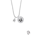 thumbnail image 2 of Delight Jewelry Silvertone Tea Cup Silvertone Script Initial Disc - U - Charm Necklace, 20"+3", 2 of 4