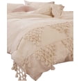 thumbnail image 3 of Juego de fundas de almohada con borlas copetudas, fundas de almohada de algodón con entramado, 19,7 x 35,5 pulgadas, juego de 2, 3 of 4