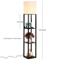 thumbnail image 2 of Brightech Maxwell Lampadaire Tour Debout avec Étagères et Port USB, Noir, 2 of 10