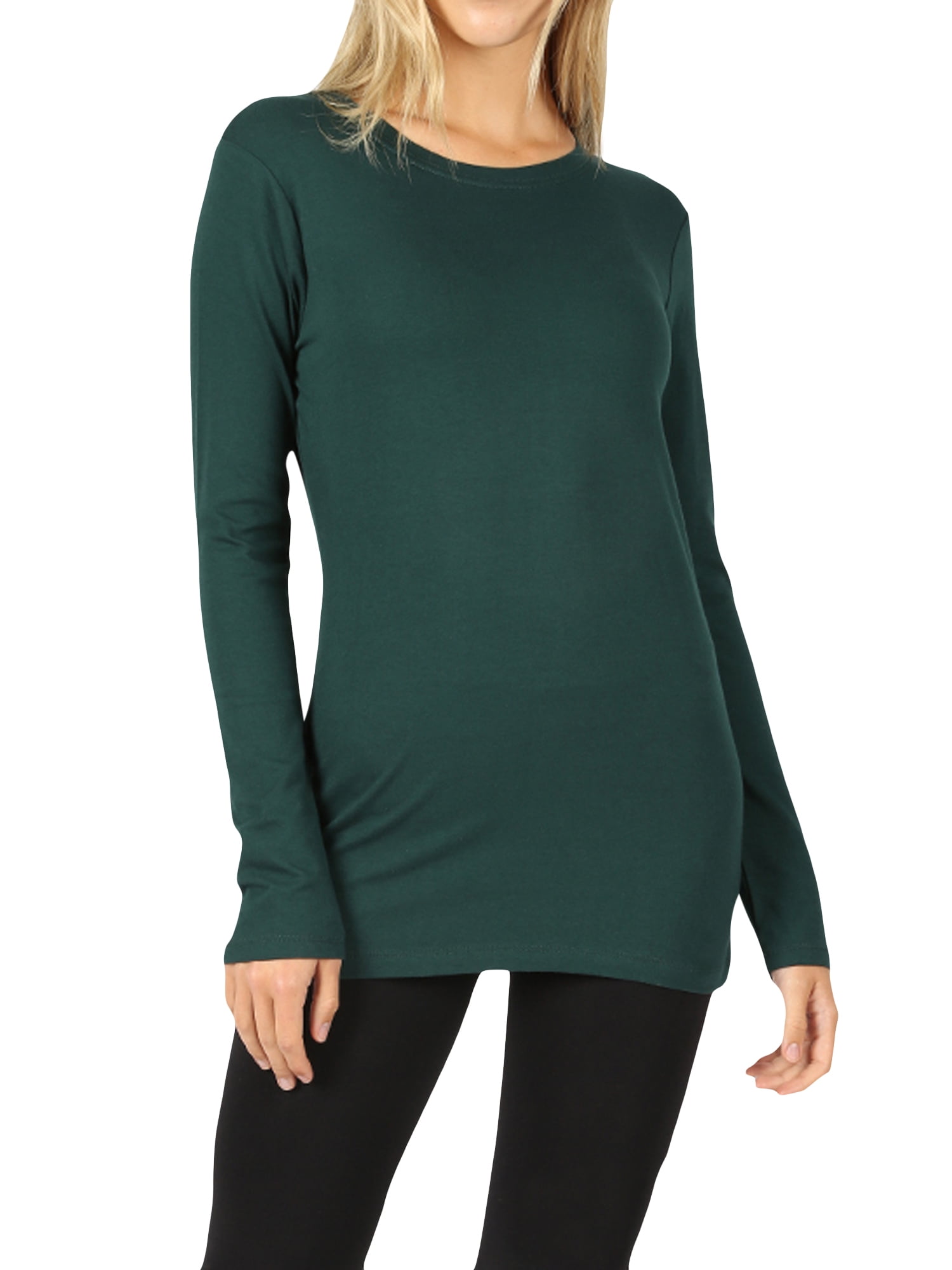 cotton spandex long sleeve tee