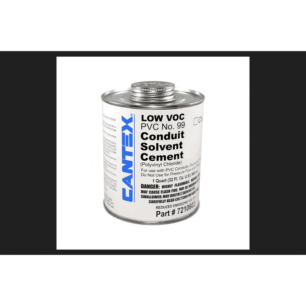 Cantex Clear Conduit Solvent Cement For PVC 1 qt.