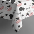 thumbnail image 5 of White Cow Moo Spot Pattern Square Tablecloth,Waterproof Square Table Cover,Wipeable Spillproof Washable Table Cover for Home Kitchen Party Decor 42"X42"(107x107cm), 5 of 6