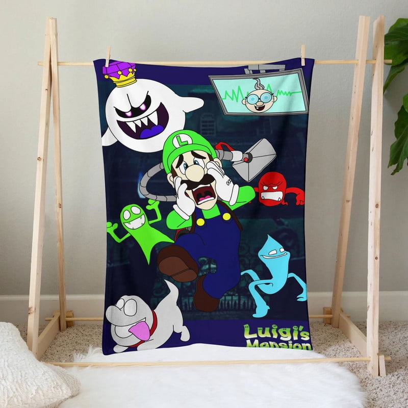 luigis mansion Throw Blanket Gifts for Fans Lover Girls Boys Women Present Hoodie Him Bed 60"x80"