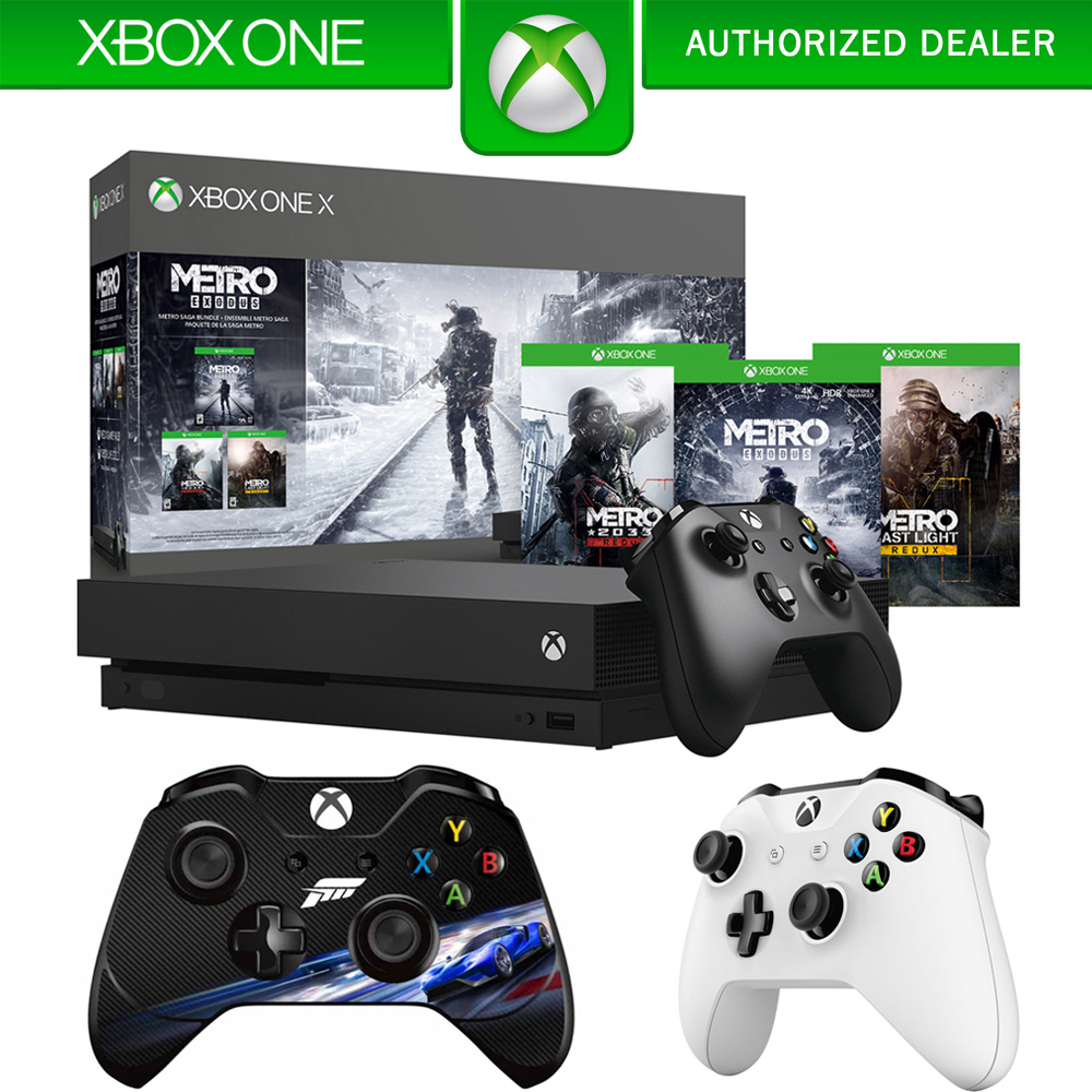 Microsoft (CYV00279) Xbox One X 1TB Console w/ Controller Metro Saga