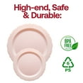 thumbnail image 7 of Smarty 10" Pink Vintage Round Disposable Plastic Dinner Plates 120ct, 7 of 7