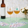 thumbnail image 4 of 45 pegatinas autoadhesivas de PVC para copas de vino, 15 colores, con temática de verano, para marcar el vino sin tallo., 4 of 6