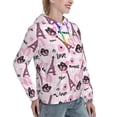 thumbnail image 6 of Lsque Eiffel Tower and Butterflies Pattern Casual Women's Hoodie,Hooded Sweatshirt with Kangaroo Pocket,Pullover Hoodie with Eye-catching Drawstrings-Large, 6 of 7