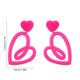 thumbnail image 3 of Pendientes de corazón de tinta rosa para San Valentín, pendientes huecos de Europa y Estados Unidos, pendientes coreanos sencillos, pendientes de oreja, pendientes de amor acrílicos para mujer., 3 of 6