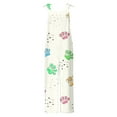 thumbnail image 4 of Usmixi Jumpsuits for Women Plus Size Wide Leg Ladies Casual Cotton Linen Strap Baggy Pocket Long Jumpsuits Overalls Summer Formal Dog Paws Print Crewneck Sleeveless Maxi Rompers Beige xxl, 4 of 4
