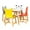 Multicolor, variant on Kids Wood Table and 4 Chairs Set, 5 Pieces Table and Chairs Set for Toddlers, Home Activity Table and 4 Multicolor Cartoon Animals Chairs, for Writing, Reading, Drawing, Arts, Crafts, D5425