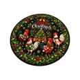 thumbnail image 5 of CHJK Christmas Round Tablecloth, 60 Inch Festive Xmas Rooster Table Cover, Decorative Round Table Cloth for Holiday Dining Party Home Decoration, 5 of 6