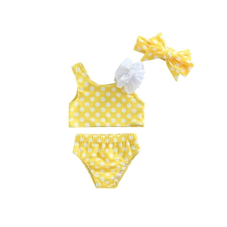 

Sunisery Toddler Baby Girls Swimsuit Sleeveless Polka Dots Swimwear Two-Pieces Bathing Suit Bikini Set Beach Wear