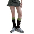 thumbnail image 2 of Wangsaura Jambières pour Femmes, Bas Tricotés Longueur Genou Couleur Contrastée, 2 of 3