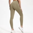 thumbnail image 4 of 3 Pack High Waisted Leggings for Women with Pockets Soft Active Tummy Control Pants for Yoga Running & Daily Wear Brown XL, 4 of 7