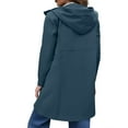 thumbnail image 6 of Women Long Length Raincoats Lightweight Waterproof Rain Jackets Active Outdoor Hooded Windbreaker Jacket with Multi Pockets, 6 of 6