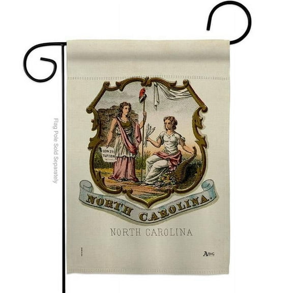 Americana Home & Garden G141240-BO 13 x 18.5 in. Coat of Arms North Carolina Garden Flag with Americana States Double-Sided Decorative Vertical House Banner Yard Gift