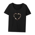 thumbnail image 3 of Camiseta para mujer verano transpirable suave simple cuello redondo camisa para camping playa S, 3 of 7