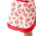 thumbnail image 3 of Lifetechs Kitchen Apron Bowknot Floral Print Polyester Restaurant Cooking Pocket Workwear, 3 of 8