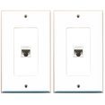 thumbnail image 1 of Ultra Spec Cables 1 Port Cat6 Wall Plate - 2 Pack, 1 of 1