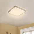 thumbnail image 3 of Modern elegant Dimmable 14" Square Flush Mount LED Ceiling Light , Stylish And Energy-Efficient Fixture Brushed Nickel Finished, For  Bedrooms, Kitchens, Living Rooms And Offices, 3 of 11