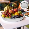 thumbnail image 1 of KAKOWELY Elegant Appearance Metal Food Plate Household Users 1Set, 1 of 8