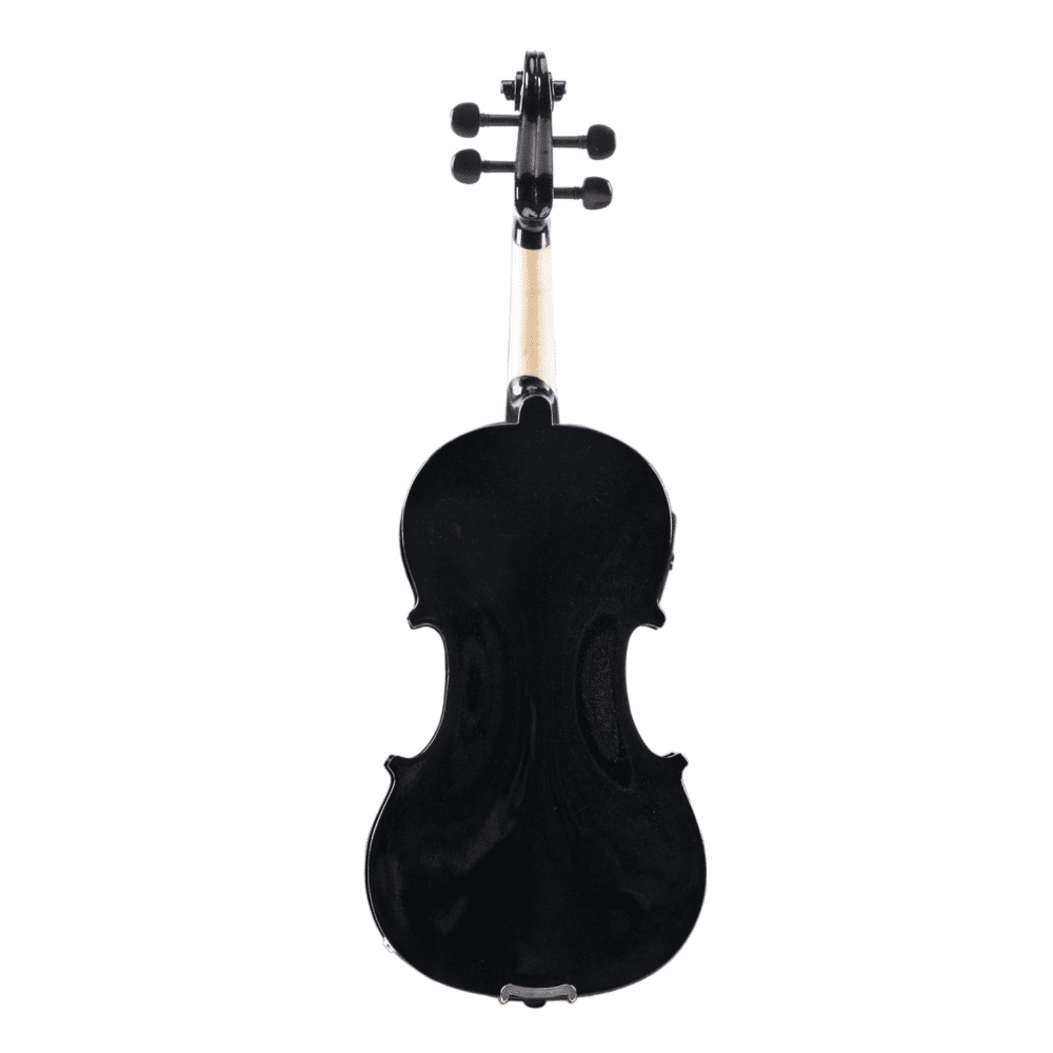Hassch Beginner Violin 4/4, Solid Wood Violin Kit with Case, Bow and Cloth, Music String Instrument with Strings, Shoulder Rest, Electronic Tuner and Connecting Wire, Black