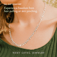 thumbnail image 5 of 925 Sterling Silver 6MM Figaro Link Chain Necklaces, Solid 925 Italy, Next Level Jewelry, 5 of 9